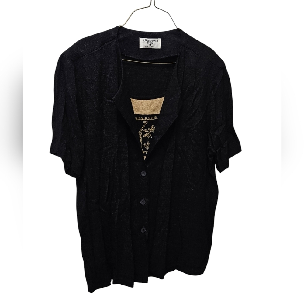 Vintage Alfred Dunner African Giraffe Layered  Top , Size Petite 14 NWOT